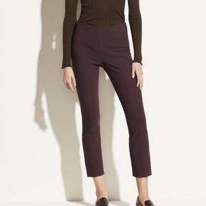 Vince Maroon Front Seam Ponte Leggings